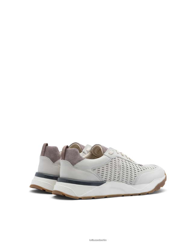 Lottusse Männer Osaka-Sneaker aus weichem Kalbsleder 22LP0125 cremefarben Schuhwerk