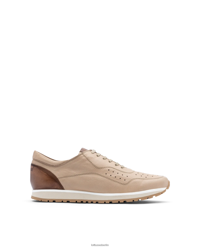 Lottusse Männer Tokyo-Sneaker aus natürlichem Känguruleder 22LP0105 Beige Schuhwerk