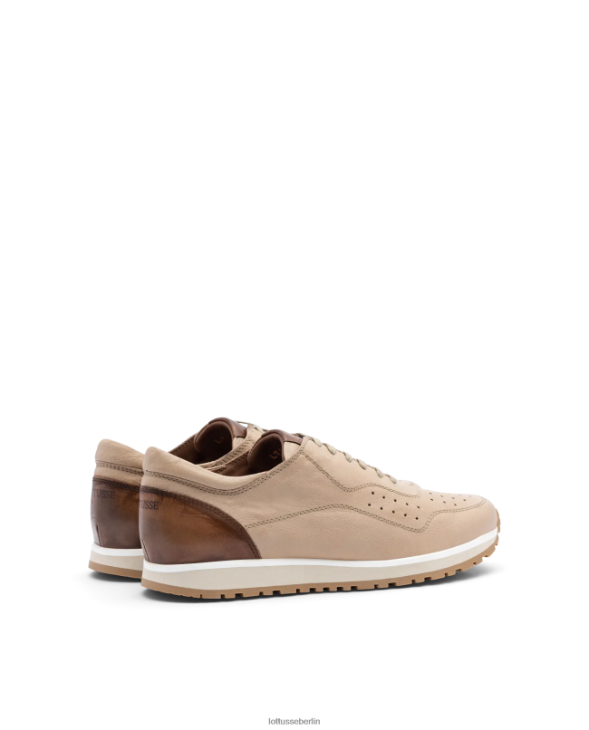 Lottusse Männer Tokyo-Sneaker aus natürlichem Känguruleder 22LP0105 Beige Schuhwerk