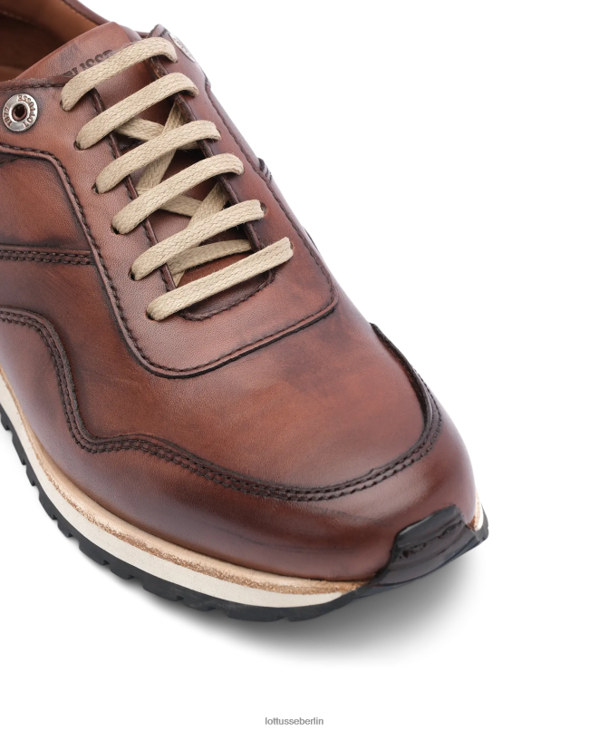 Lottusse Männer Tokyo-Turnschuhe aus Kalbsleder 22LP0188 braun Schuhwerk