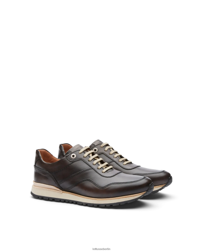 Lottusse Männer Tokyo-Turnschuhe aus Kalbsleder 22LP022 Mokka Schuhwerk