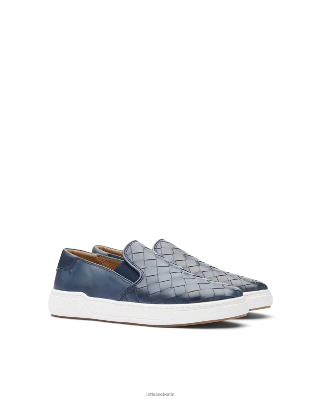 Lottusse Männer Torino-Turnschuhe aus Kalbsleder 22LP0118 Marineblau Schuhwerk