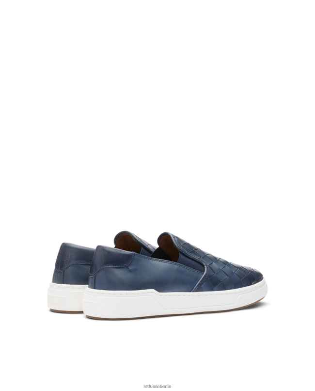 Lottusse Männer Torino-Turnschuhe aus Kalbsleder 22LP0118 Marineblau Schuhwerk