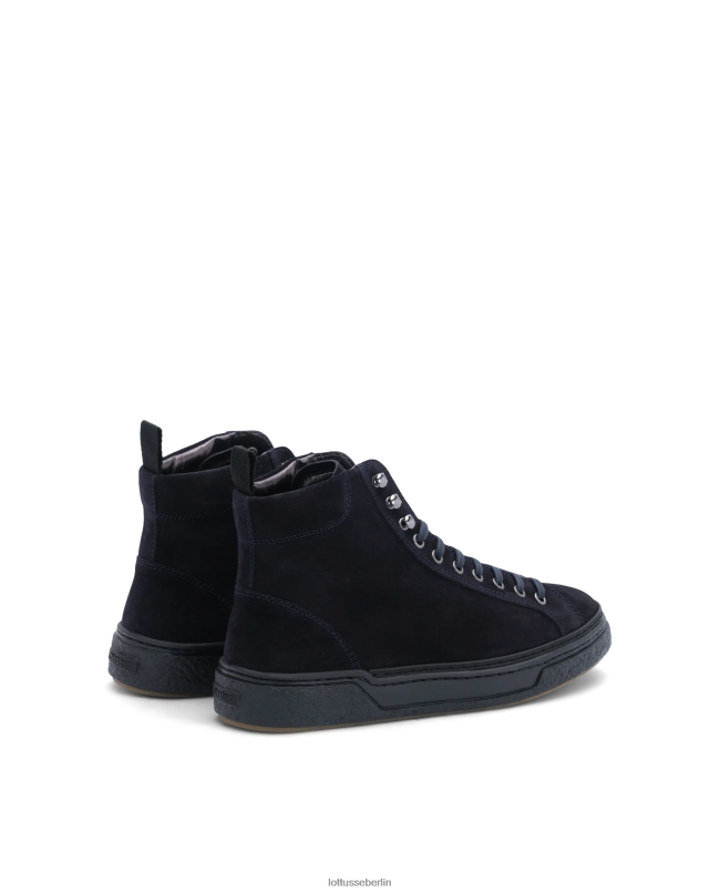 Lottusse Männer Torino-Turnschuhe aus Kalbswildleder 22LP0191 Marine Schuhwerk
