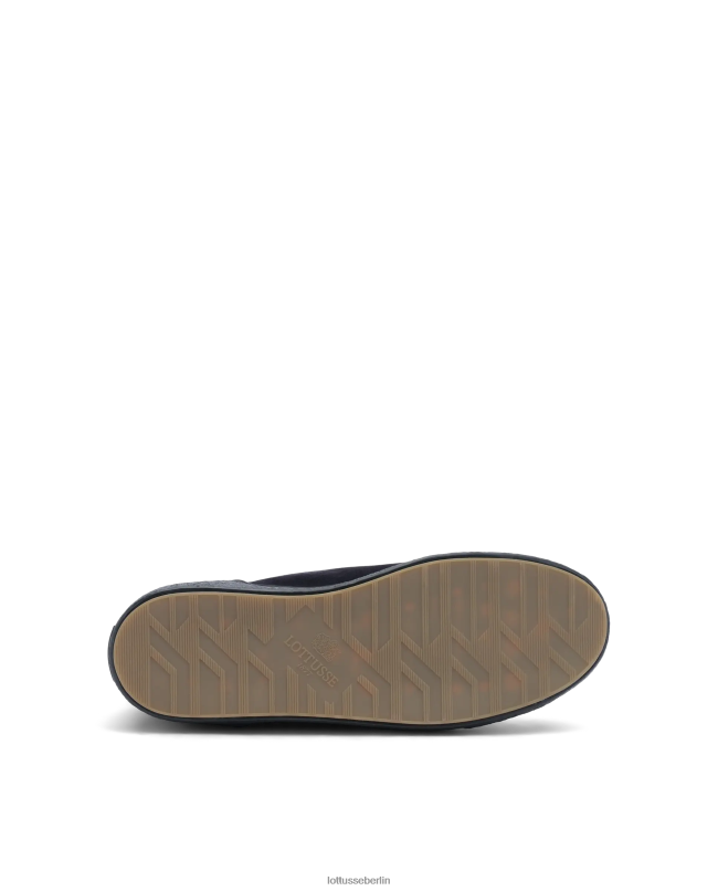 Lottusse Männer Torino-Turnschuhe aus Kalbswildleder 22LP0191 Marine Schuhwerk