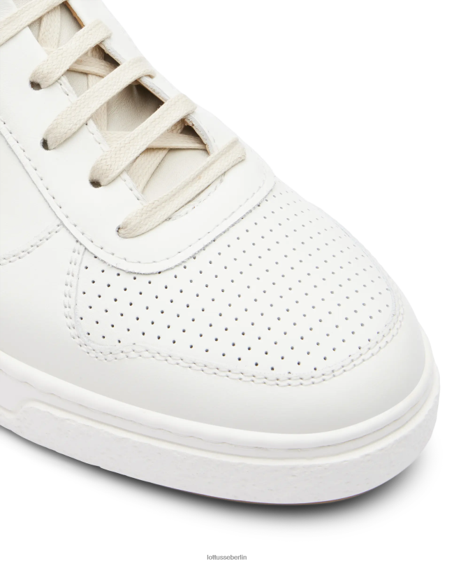 Lottusse Männer Torino-Turnschuhe aus glattem Kalbsleder 22LP0192 cremefarben Schuhwerk