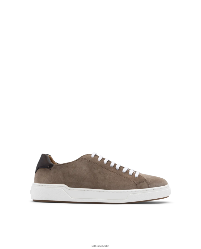 Lottusse Männer Torino-Wildleder-Kalbssneaker 22LP0107 Taupe Schuhwerk