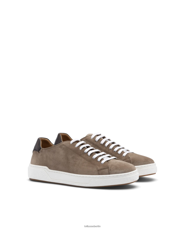 Lottusse Männer Torino-Wildleder-Kalbssneaker 22LP0107 Taupe Schuhwerk