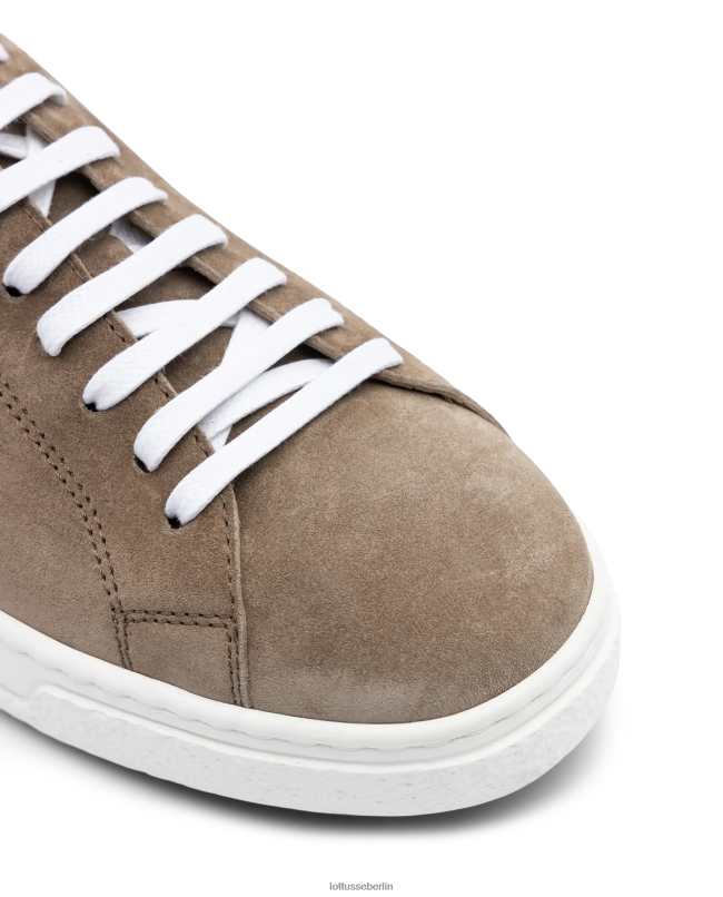 Lottusse Männer Torino-Wildleder-Kalbssneaker 22LP0107 Taupe Schuhwerk