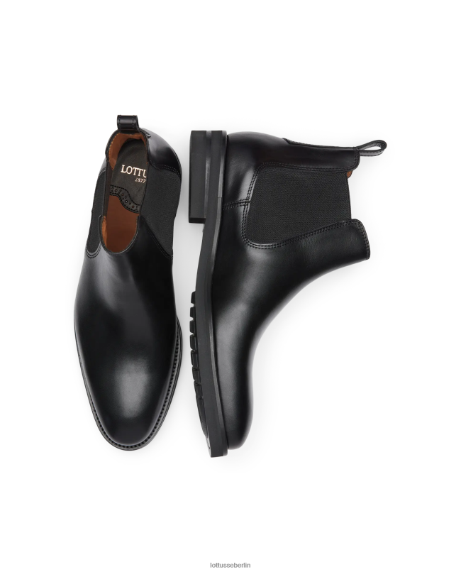 Lottusse Männer Holborn Wadenstiefel abbürsten 22LP017 Schwarz Schuhwerk