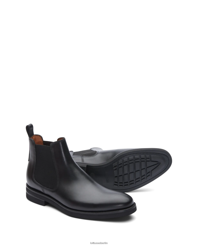 Lottusse Männer Holborn Wadenstiefel abbürsten 22LP017 Schwarz Schuhwerk