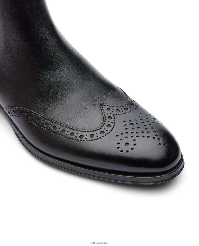 Lottusse Männer Lenox Brush-Off-Kalbsstiefel 22LP0142 Schwarz Schuhwerk