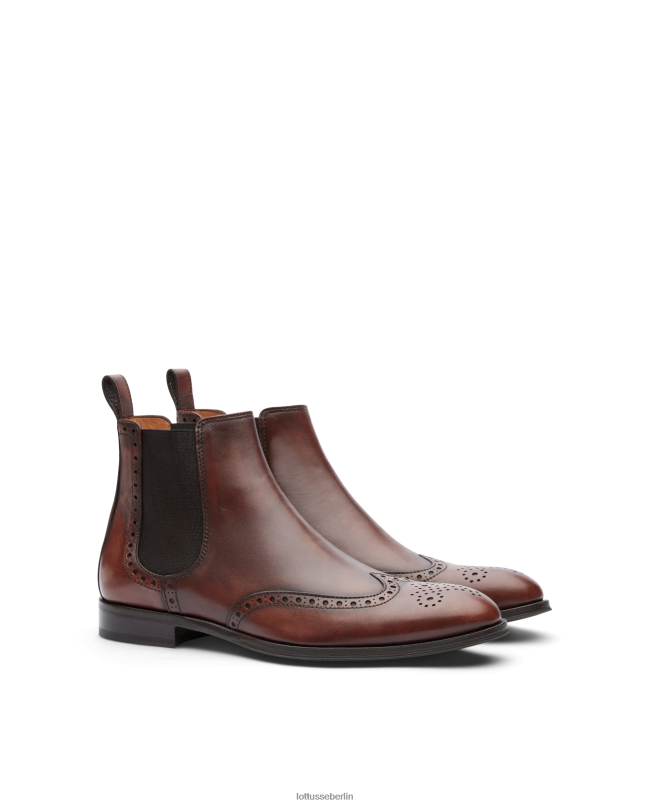 Lottusse Männer Lenox Brush-Off-Kalbsstiefel 22LP0143 braun Schuhwerk