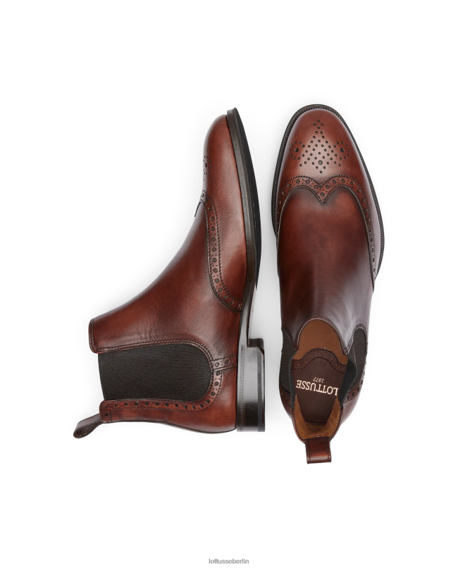 Lottusse Männer Lenox Brush-Off-Kalbsstiefel 22LP0143 braun Schuhwerk