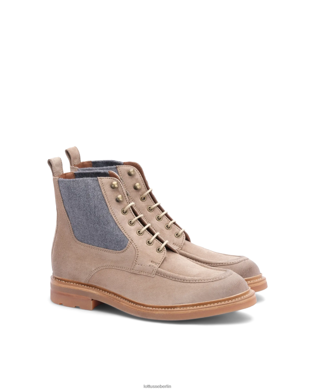 Lottusse Männer Bonaire-Hirsch-Wildlederstiefel 22LP0133 Taupe Schuhwerk