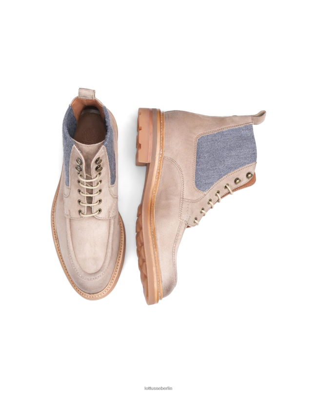 Lottusse Männer Bonaire-Hirsch-Wildlederstiefel 22LP0133 Taupe Schuhwerk