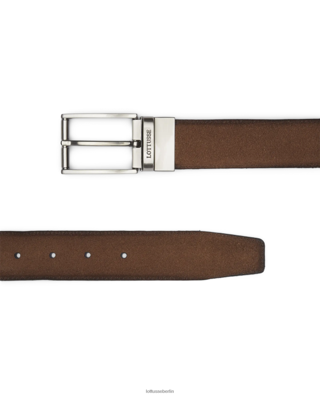 Lottusse Sammlung Cinturon-Wildleder-Kalbsschnalle 22LP0444 braun Zubehör