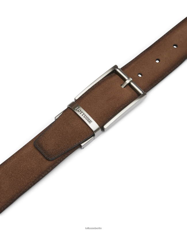 Lottusse Sammlung Cinturon-Wildleder-Kalbsschnalle 22LP0444 braun Zubehör